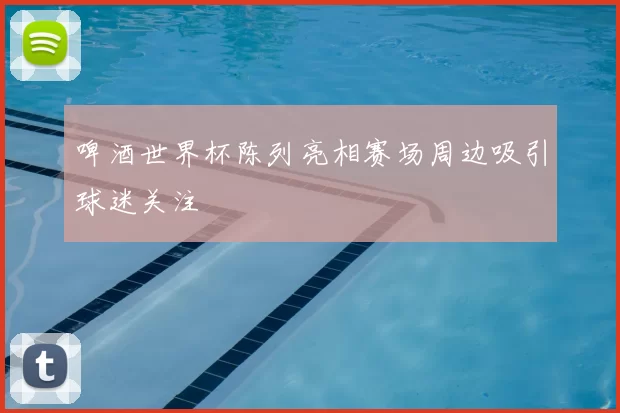 啤酒世界杯陈列亮相赛场周边吸引球迷关注